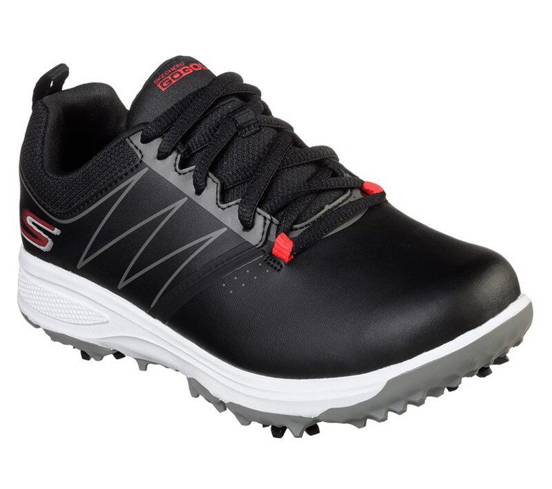 Skechers Pojkar Svarta/Röda Sneakers - Go Golf Blaster - Sverige (YUSRM-8539)